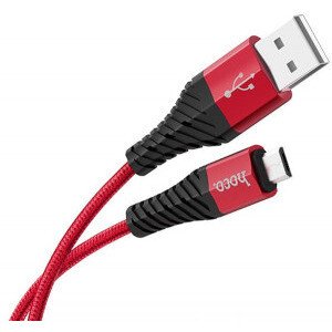 CABLU HOCO X38 MICRO USB  ROSU thumb