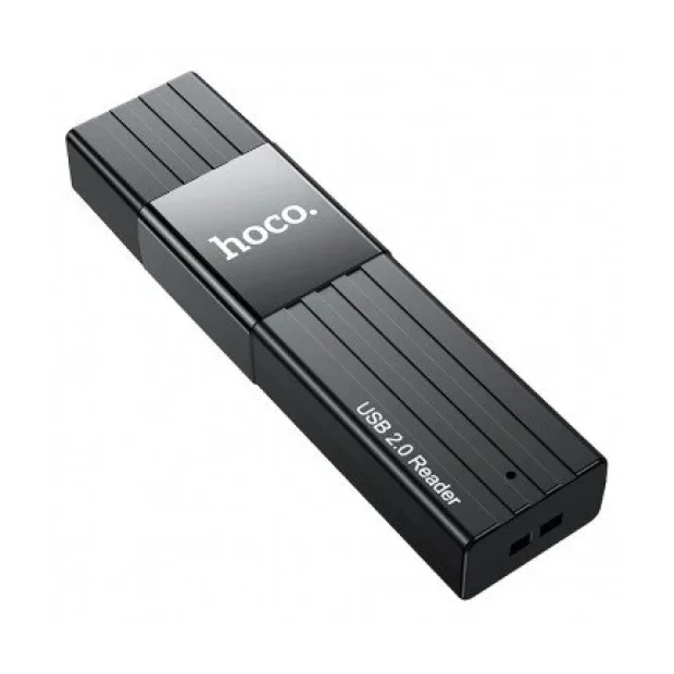 Cititor de Carduri Hoco HB20 Mindful 2in1 Usb 2.0 Negru