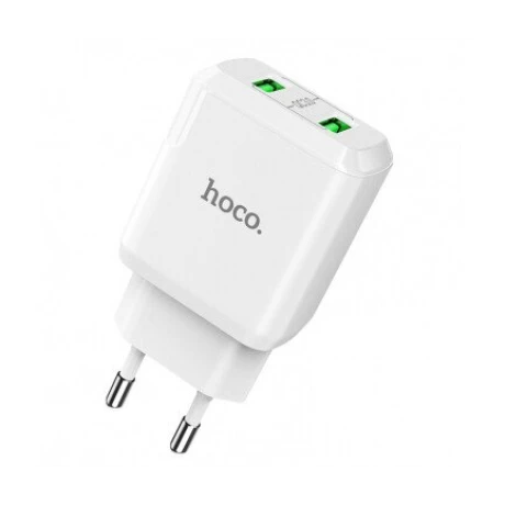 Incarcator Retea Hoco N6 Charmer 2XUSB 3A QC 3.0 Alb