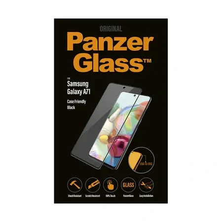 Folie Sticla Panzer pentru Samsung Galaxy A71 Negru thumb