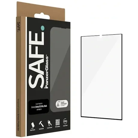 Folie Sticla Panzer Safe pentru Samsung Galaxy S23 Ultra Negru
