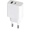 Incarcator Retea Maxlife MXTC- 05 PD 1xUsb-C 1X usb 20W Alb