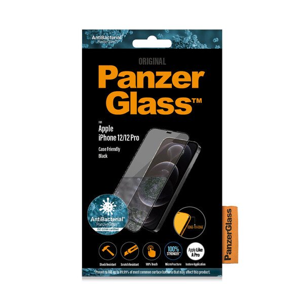 PanzerGlass Glass Screen Protector for Apple iPhone12 / 12 Pro, Transparency / Black Frame thumb