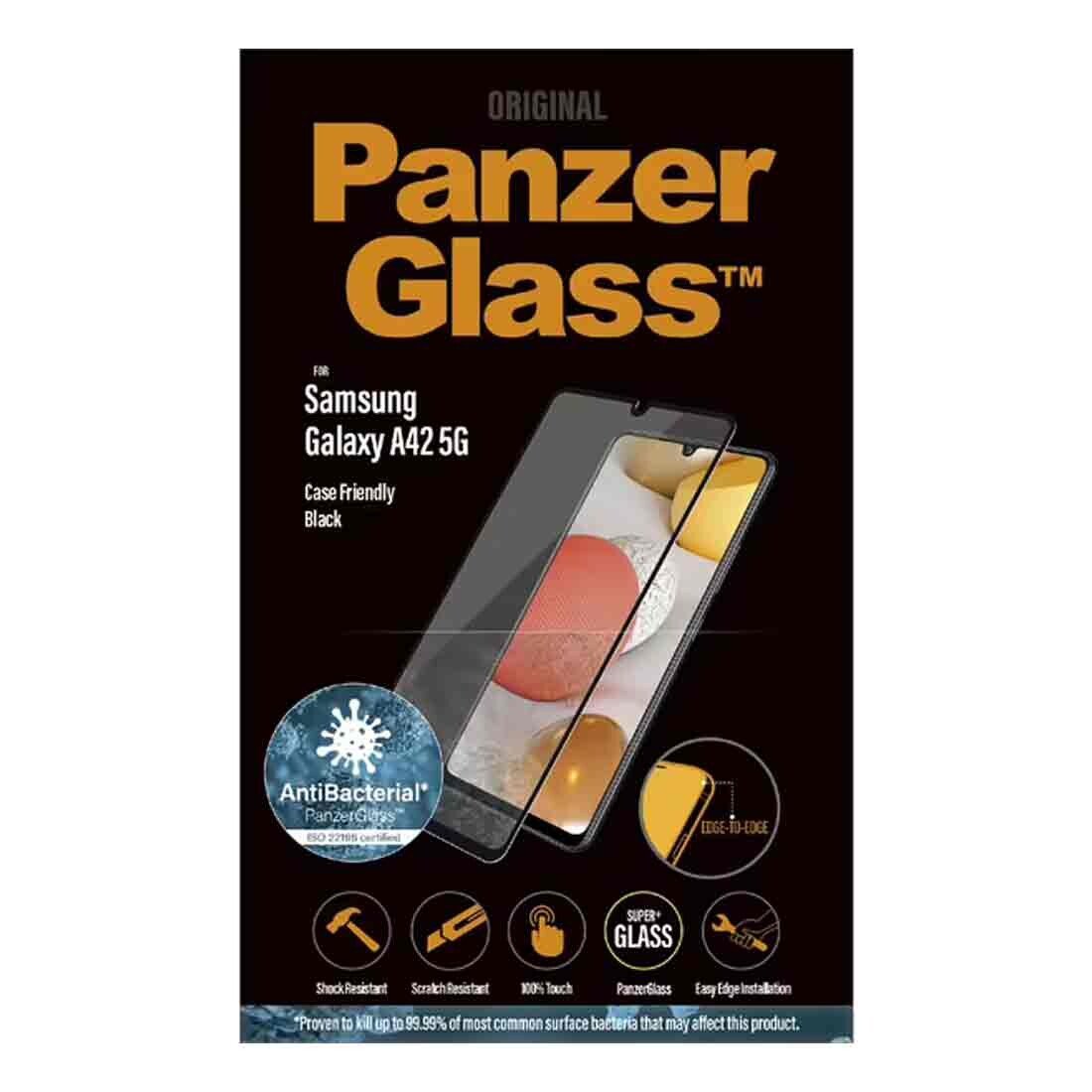PanzerGlass Glass Screen Protector for Samsung Galaxy A42 5G, Transparency / Black Frame thumb
