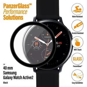 PanzerGlass Glass Screen Protector for Samsung Galaxy Watch Active 2 40mm Transparency / Black Frame
