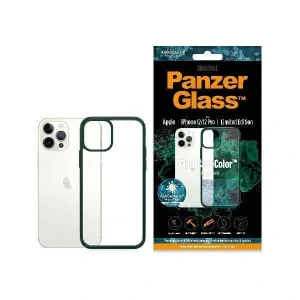 PanzerGlass Protective Case for Apple iPhone 12 | 12 Pro, Green, Transparency / Black Frame