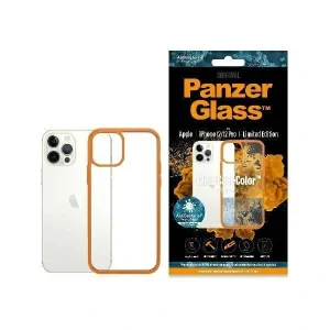 PanzerGlass Protective Case for Apple iPhone 12 | 12 Pro, Transparency / Orange Frame
