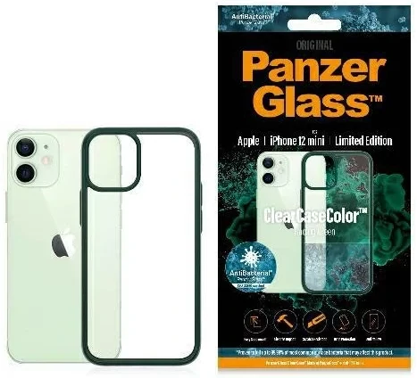 PanzerGlass Protective Case for Apple iPhone 12 mini, Green, Transparency / Black Frame thumb