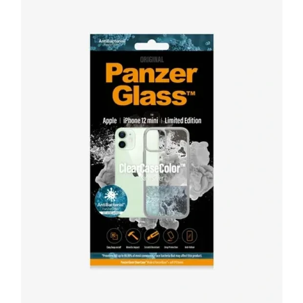 PanzerGlass Protective Case for Apple iPhone 12 mini, Transparency / Gray Frame