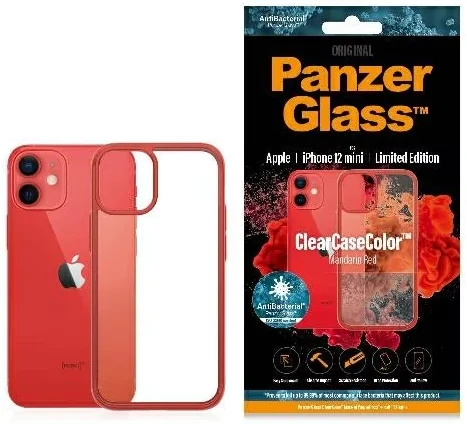 PanzerGlass Protective Case for Apple iPhone 12 mini, Transparency / Red Frame thumb