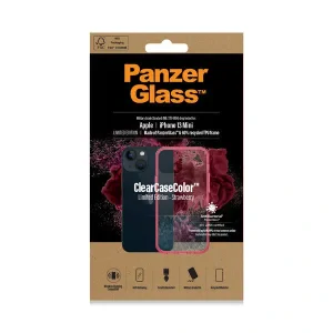 PanzerGlass Protective Case for Apple iPhone 13 Mini, Transparency / Strawberry Frame