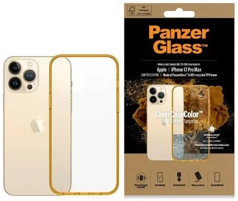 PanzerGlass Protective Case for Apple iPhone 13 Pro Max, Transparent / Mustard Yellow-Frame thumb