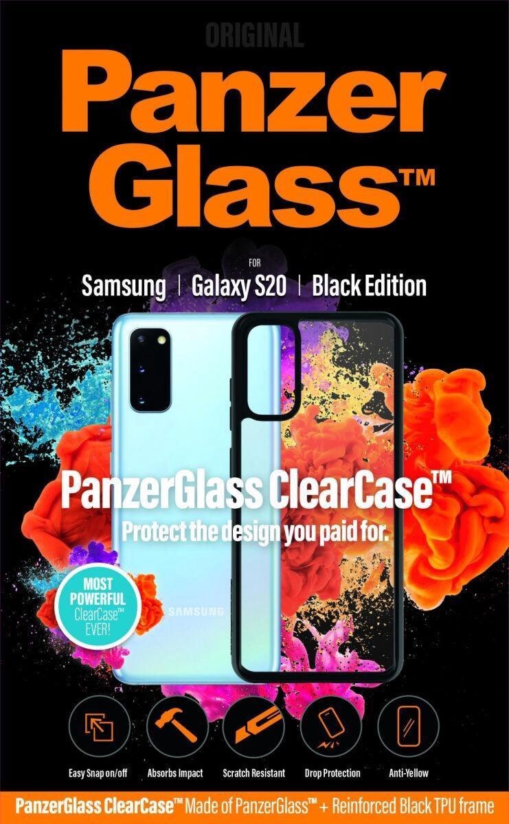 PanzerGlass Protective Case for Samsung Galaxy S20, Transparency / Black Frame thumb