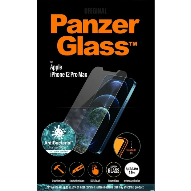 PanzerGlass Screen Protector for Apple iPhone 12 Pro Max, Transparency