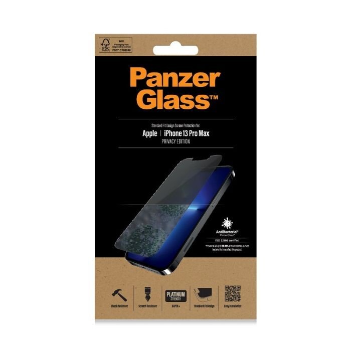 PanzerGlass Screen Protector for Apple iPhone 13 Pro Max, privacy, Black thumb