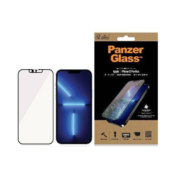 PanzerGlass Screen Protector for Apple iPhone 13 Pro Max, Transparency / Black Frame thumb
