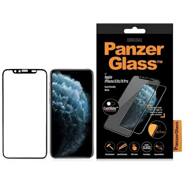PanzerGlass Screen Protector for Apple iPhone X / Xs / 11 Pro Transparency / Black Frame