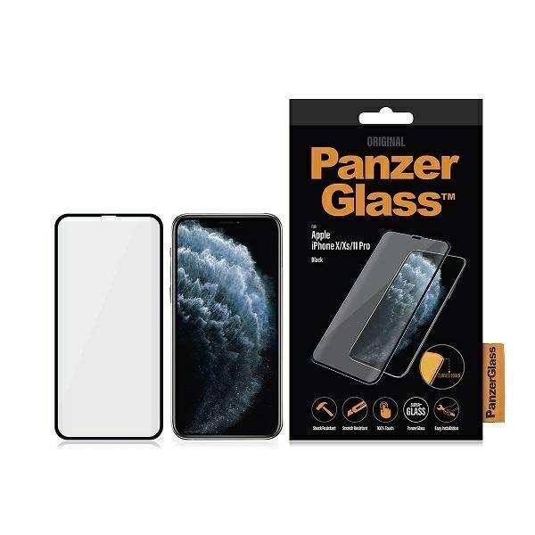 PanzerGlass Screen Protector for Apple iPhone X / Xs / 11 Pro Transparency / Black Frame thumb