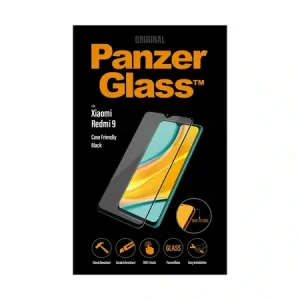 Xiaomi Redmi 9 PanzerGlass Glass Screen Protector Transparency / Black Frame