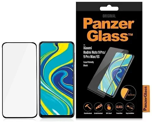 Xiaomi Redmi Note 9 Pro / 9 Pro Max / 9S PanzerGlass Glass Screen Protector Transparency / Black Frame thumb