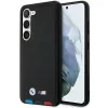 Husa spate BMW Piele Stamp Tricolor pentru Samsung Galaxy S23+  Negru