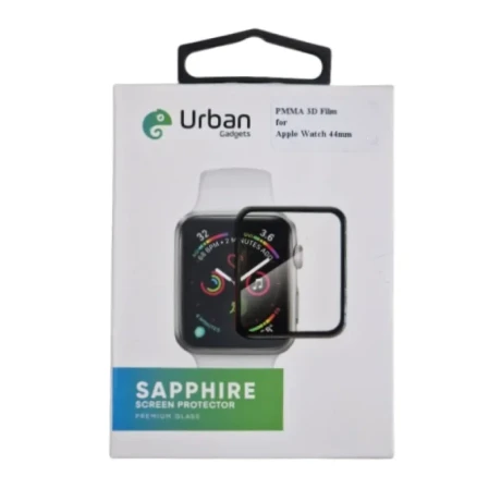 Folie Sticla Ceas Urban Gadgets Sapphire 3D Full  pentru Apple Watch 44 mm Negru