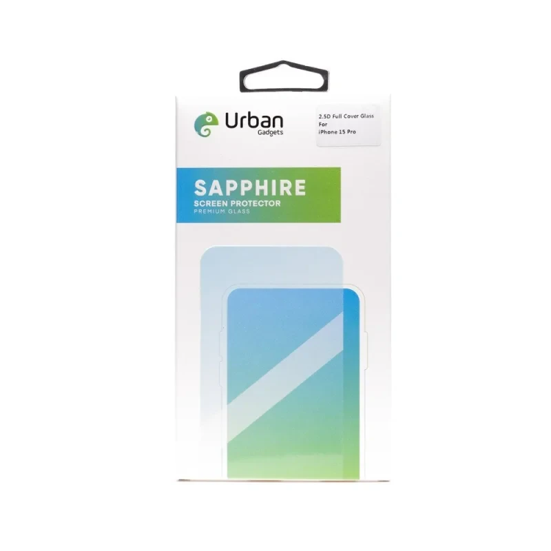 Folie Sticla Urban Gadgets Saphire 2.5D Full pentru iPhone 15 Pro Negru thumb