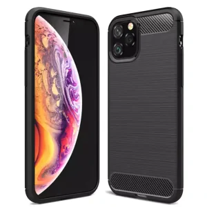 Husa Cover Silicon Carbon pentru iPhone 12 Pro Max Bulk Negru