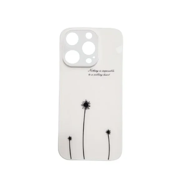 Husa spate UV Dandelion pentru iPhone 15 Pro Alb thumb