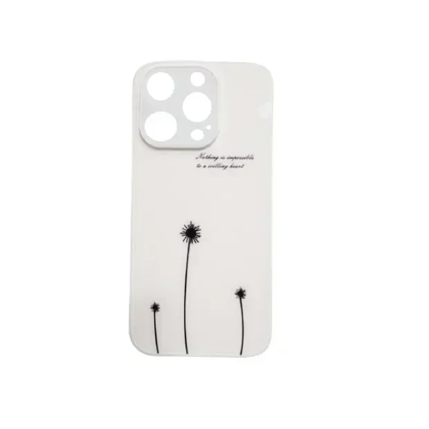 Husa spate UV Dandelion pentru iPhone 15 Pro Max Alb