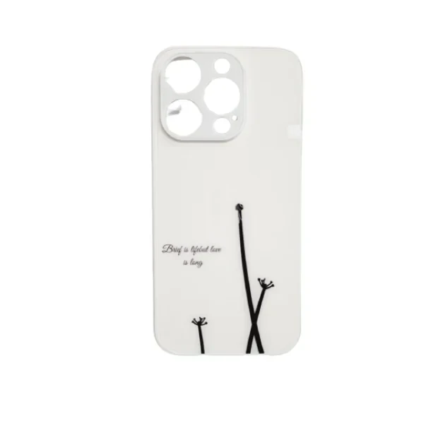 Husa spate UV Equinox Flower pentru iPhone 15 Alb thumb