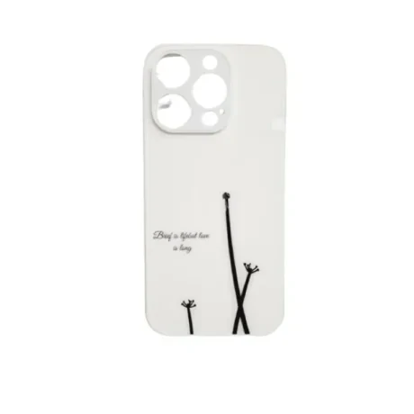 Husa spate UV Equinox Flower pentru iPhone 15 Alb