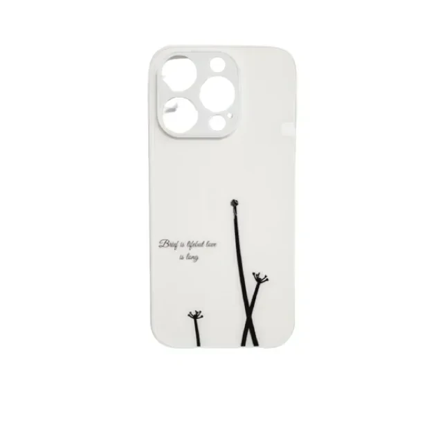 Husa spate UV Equinox Flower pentru iPhone 15 Pro Max Alb