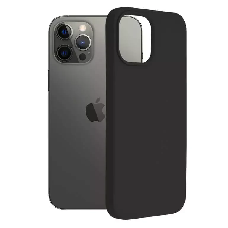 Husa Cover Silicon pentru iPhone 12 Pro Max Bulk Negru thumb