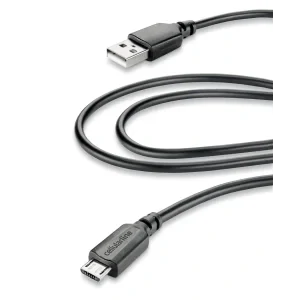 Cellularline 35665 cabluri USB 2 m USB 2.0 USB A Micro-USB B Negru