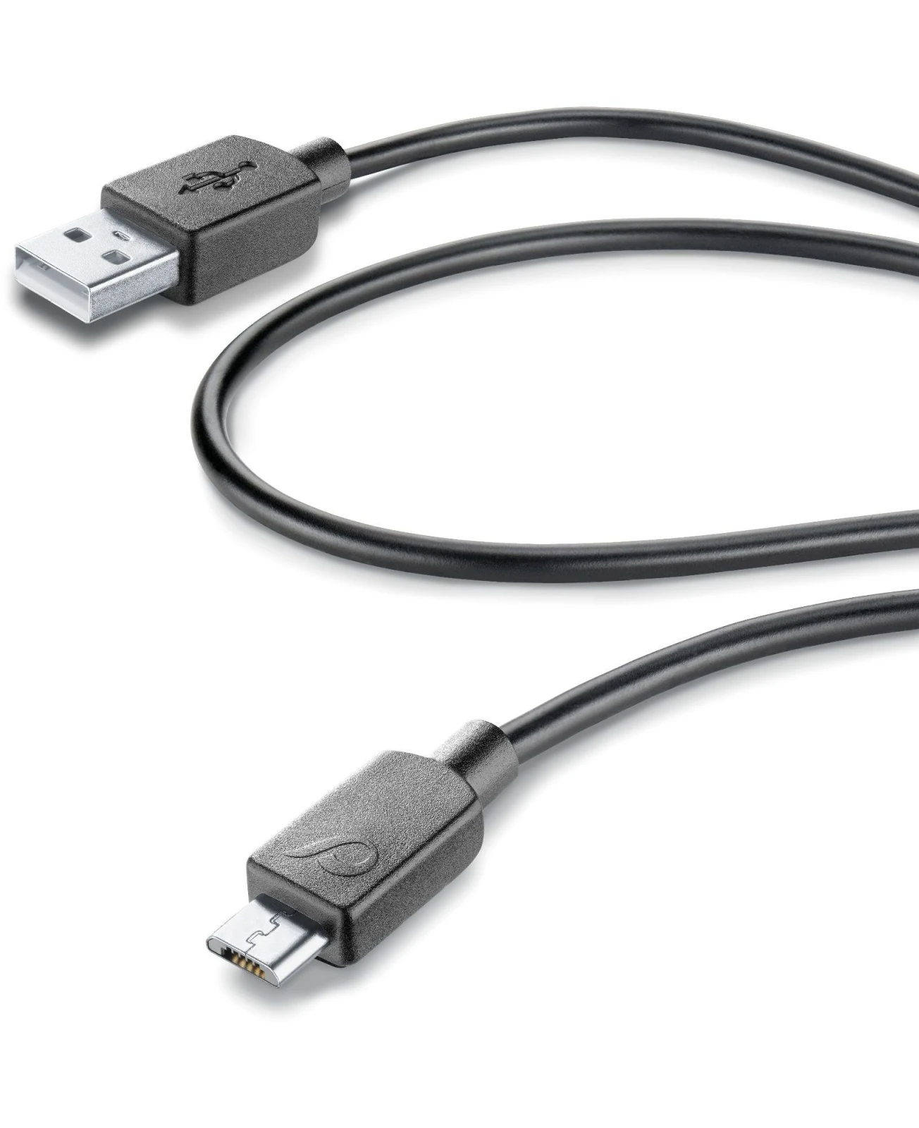 Cellularline 37713 cabluri USB 0,6 m USB 2.0 USB A Micro-USB B Negru thumb