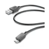 Cellularline 37713 cabluri USB 0,6 m USB 2.0 USB A Micro-USB B Negru