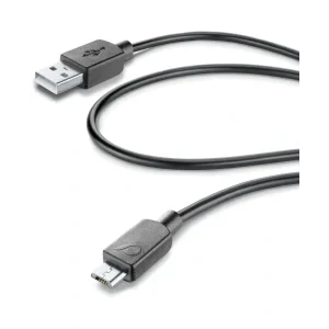 Cellularline 37713 cabluri USB 0,6 m USB 2.0 USB A Micro-USB B Negru