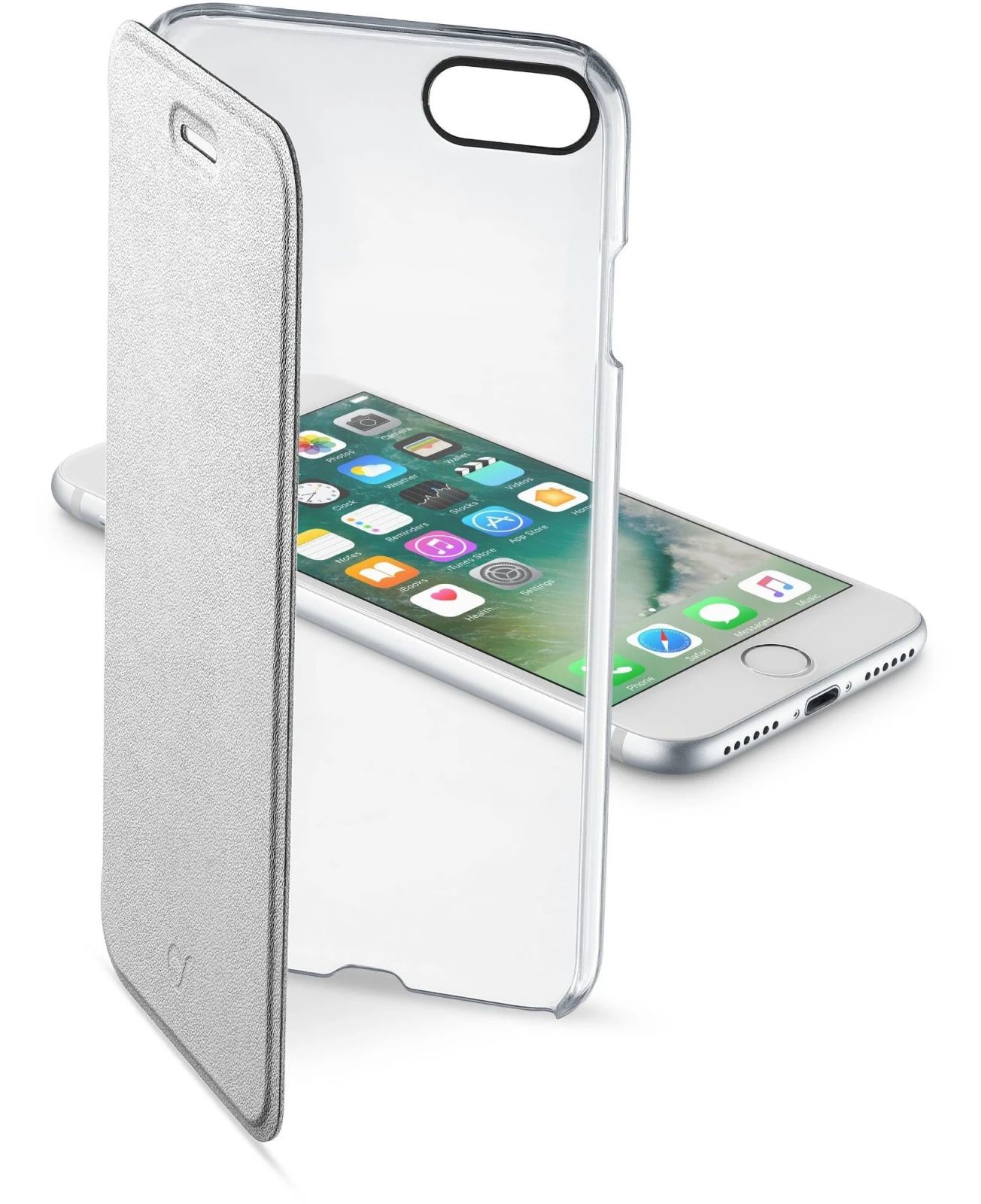 Cellularline 37791 carcasa pentru telefon mobil 11,9 cm (4.7") Tip coperta Argint, Transparente thumb