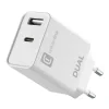 Incarcator Priza Cellularline Power USB-A/USB-C 20W Alb ACHIPHUSB2PD20W