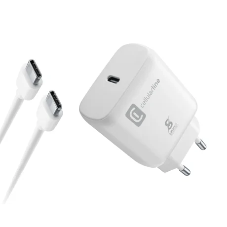 Cellularline ACHSMKITC2CPD25WW incarcatoare pentru dispozitive mobile Universala Alb AC Incarcare rapida De interior