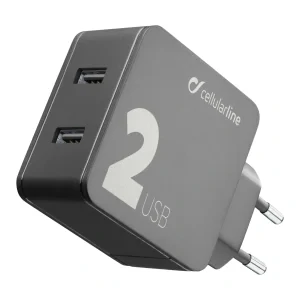 Cellularline ACHUSB224W Smartphone, Tableta Negru AC Incarcare rapida De interior