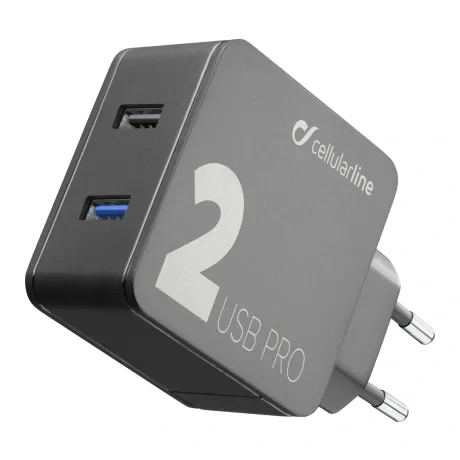 Cellularline ACHUSB2QC30W Smartphone, Tableta Negru AC Incarcare rapida De interior