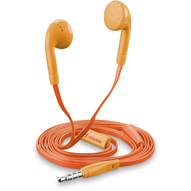 Cellularline BUTTERFLYSMARTO casca audio &amp; casca cu microfon Casti Prin cablu In ureche Portocala
