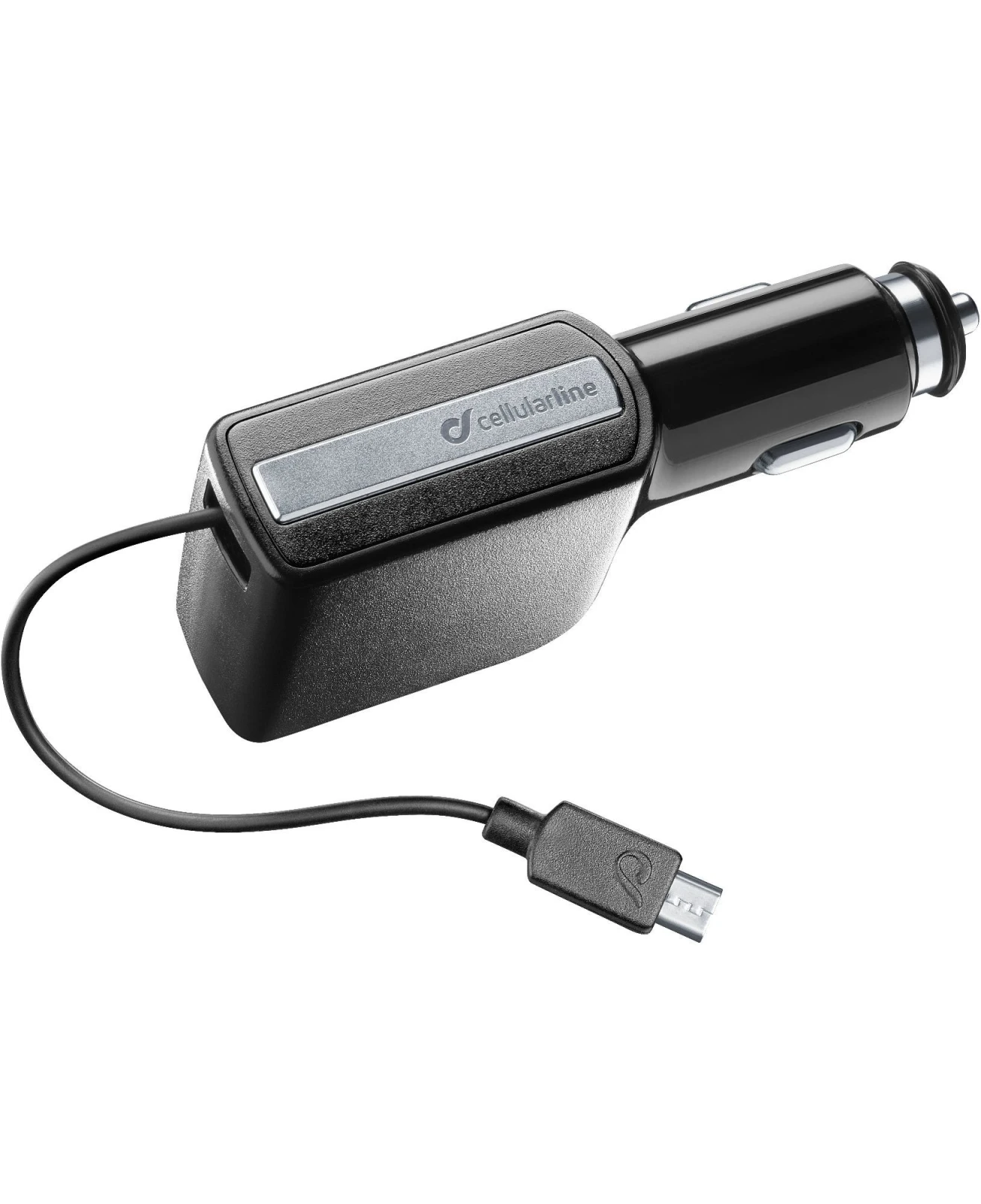 Cellularline CBRARMICROUSB2AK incarcatoare pentru dispozitive mobile Smartphone, Tableta Negru Bricheta electrica de bord Auto thumb