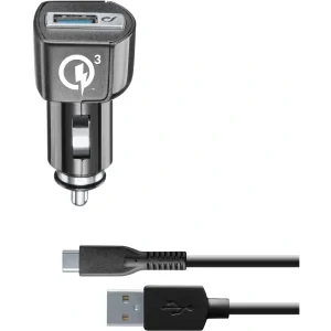 Cellularline CBRHUKITQCTYCK incarcatoare pentru dispozitive mobile Universala Negru Bricheta electrica de bord Incarcare rapida Auto