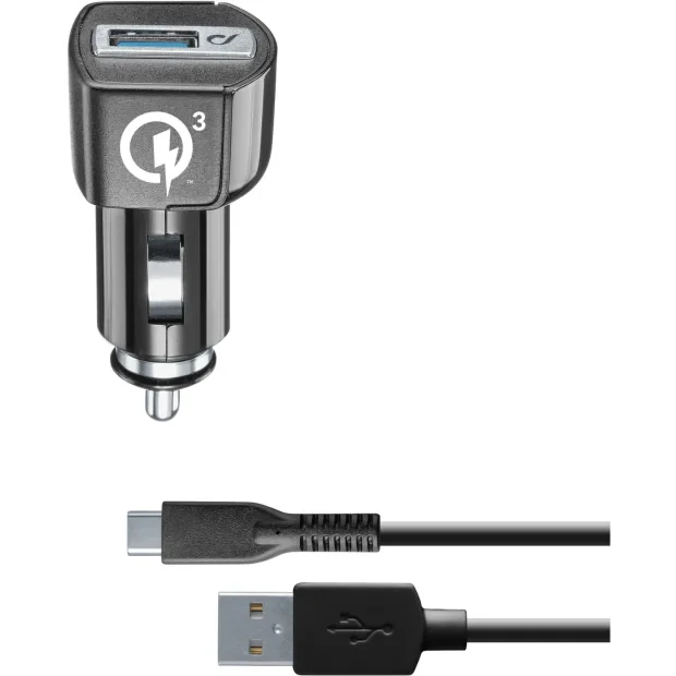 Cellularline CBRHUKITQCTYCK incarcatoare pentru dispozitive mobile Universala Negru Bricheta electrica de bord Incarcare rapida Auto