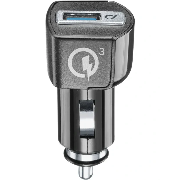 Cellularline CBRHUUSBQCK incarcatoare pentru dispozitive mobile Smartphone, Tableta, De telefon Negru Bricheta electrica de bord Incarcare rapida Auto
