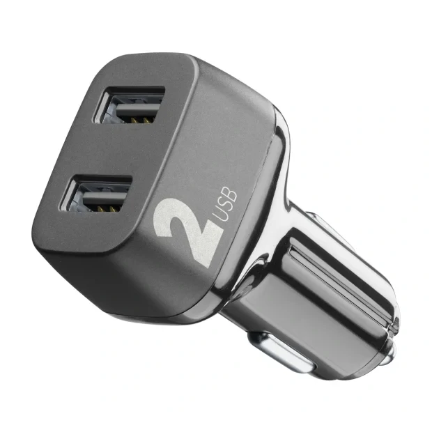 Cellularline CBRUSB224W Smartphone, Tableta Negru Bricheta electrica de bord Incarcare rapida Auto