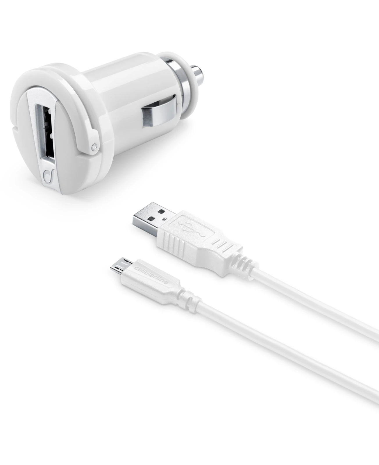 Cellularline CBRUSBMUSB2AW incarcatoare pentru dispozitive mobile Universala Alb Bricheta electrica de bord Auto thumb